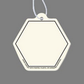 Paper Air Freshener Tag - Hexagon Tag W/ Tab